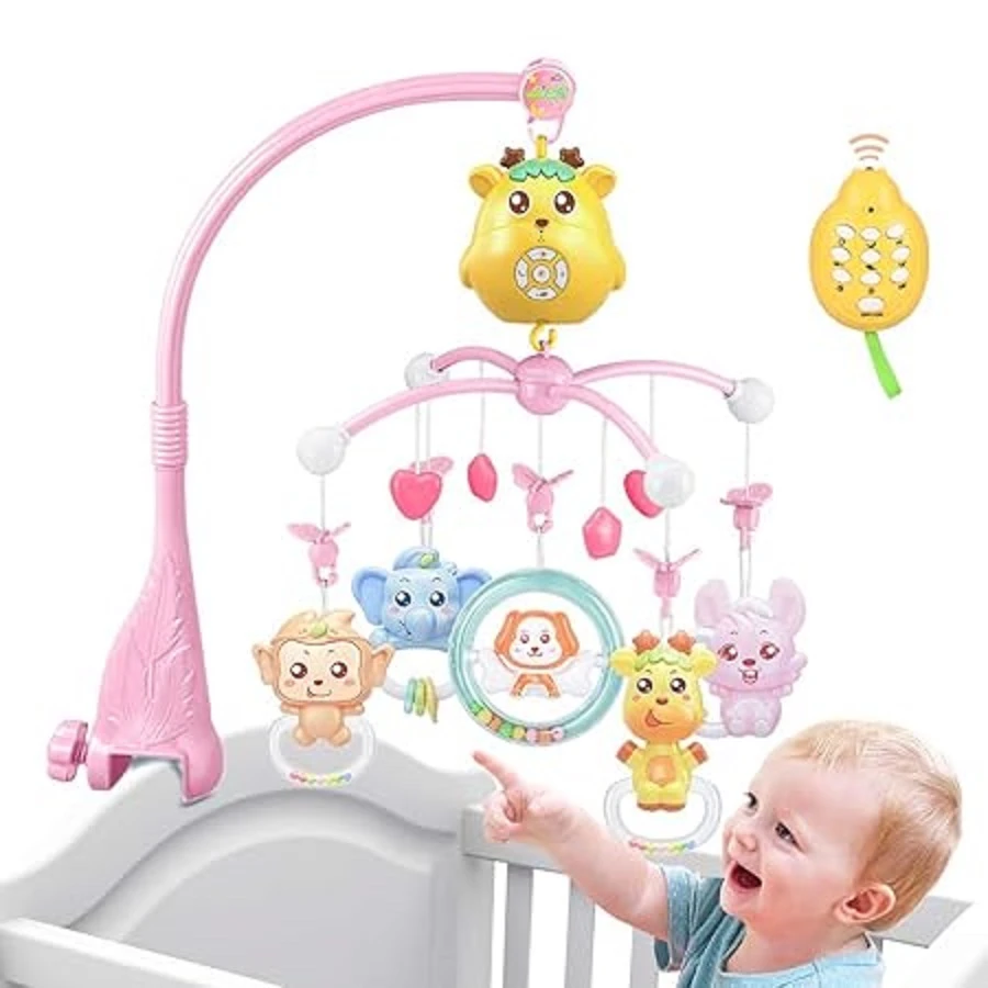 Merry Go Round Toy For Baby Music and Light, Remote Control, Lamp,