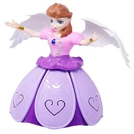 Dancing Angel Girl Robot with Lights and Music , Beautiful Fairy Princess Doll Universal Light Musical Dancing Angel Doll Toy for Kids