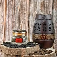 Leaves Mubkhar Bakhoor Burner Smell for Bedroom Black