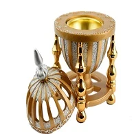 4 Pillar Resin Dome Style Incense BakhoorOud Burner Gold