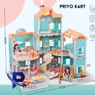 Dollhouse for Girls Play set with Accessories & Furniture Pretend Play Princess House for Kids 4 - 9 Years Old