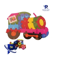 Wooden 3D Train Puzzle For Toddlers/Kids/Preschool/Boys/Girls/Montessori