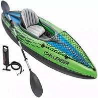 INTEX Challenger Inflatable Kayak Series  Includes Deluxe 86in Kayak Paddles and High-Output Pump