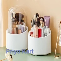 360° Rotating Makeup Brush Storage Box Portable Multifunction Dust-proof Desktop Lipstick Shadow Brush Cosmetic Holder