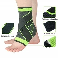 Pressurized Ankle Support with Adjustable Strap