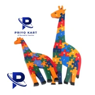 Wooden Giraffe 3D Puzzle Children's Toys Preschool Enlightenment Early Learning 26 English ABC Letters and Numbers Alphanumeric Cognition Puzzle
