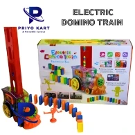 Domino Train Set Toy with Smoke Blocks, Automatic Building and Stacking Educational Toys, Suitable for Boys and Girls